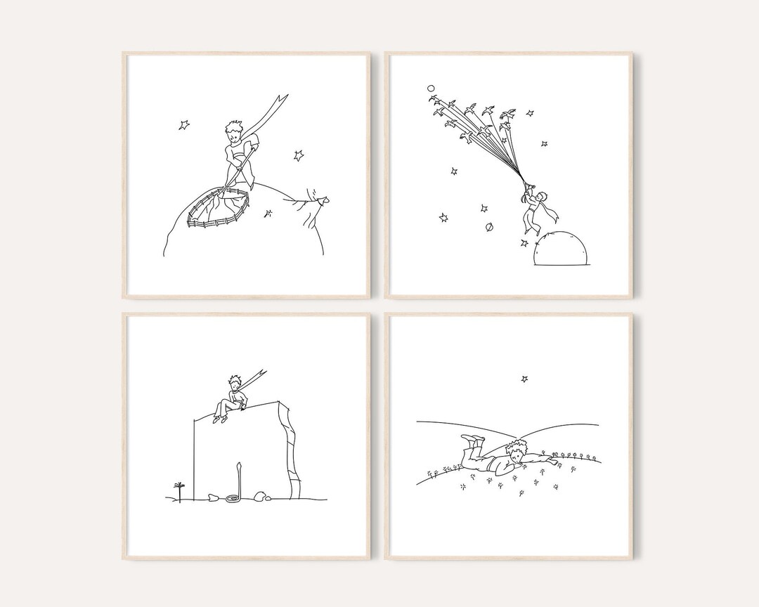 The Little Prince Wall Art Set / the Little Prince Nursery Print ...