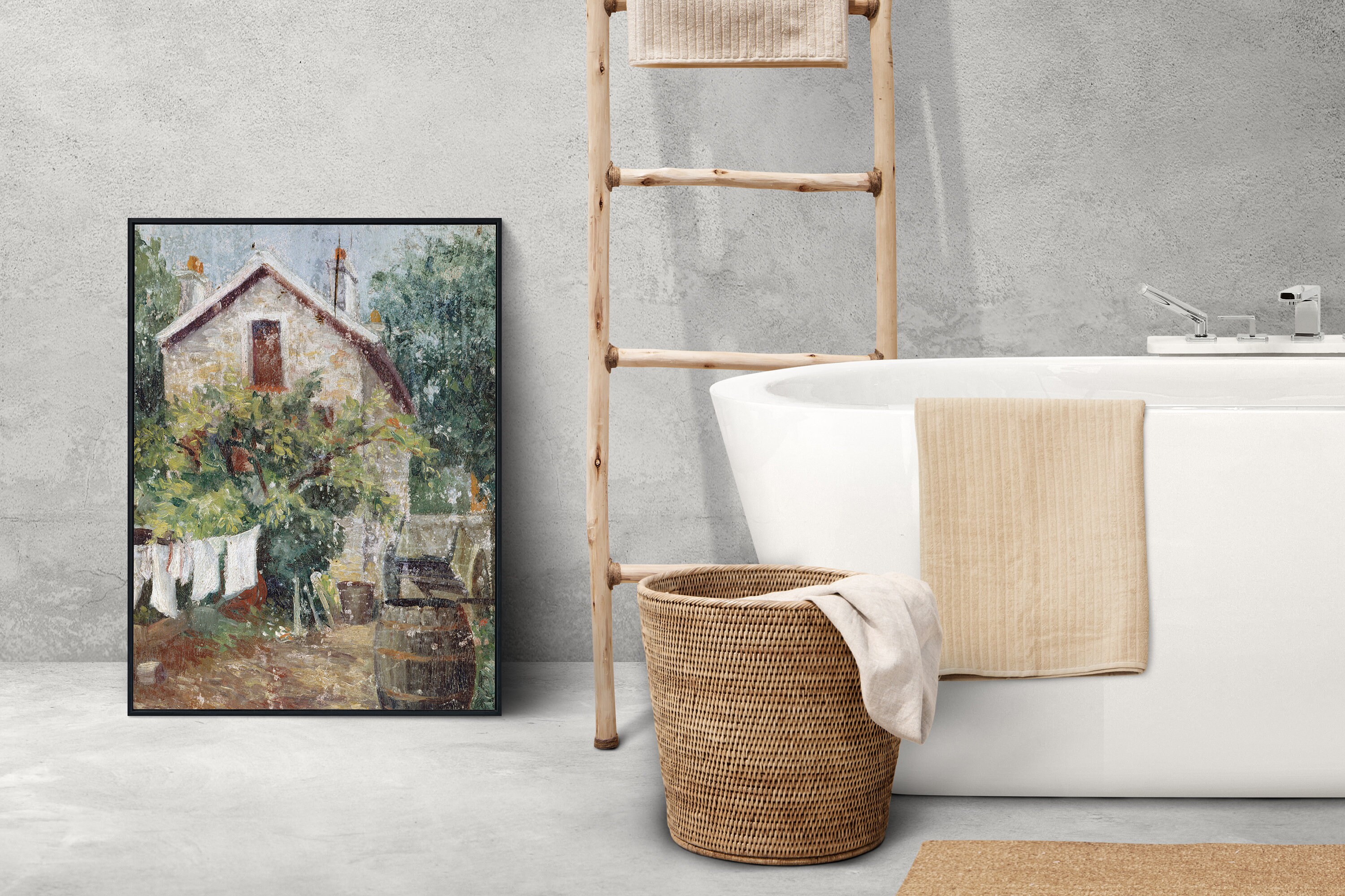 Vintage Laundry Print / Farmhouse Wall Art / Rustic Wall Art / Etsy