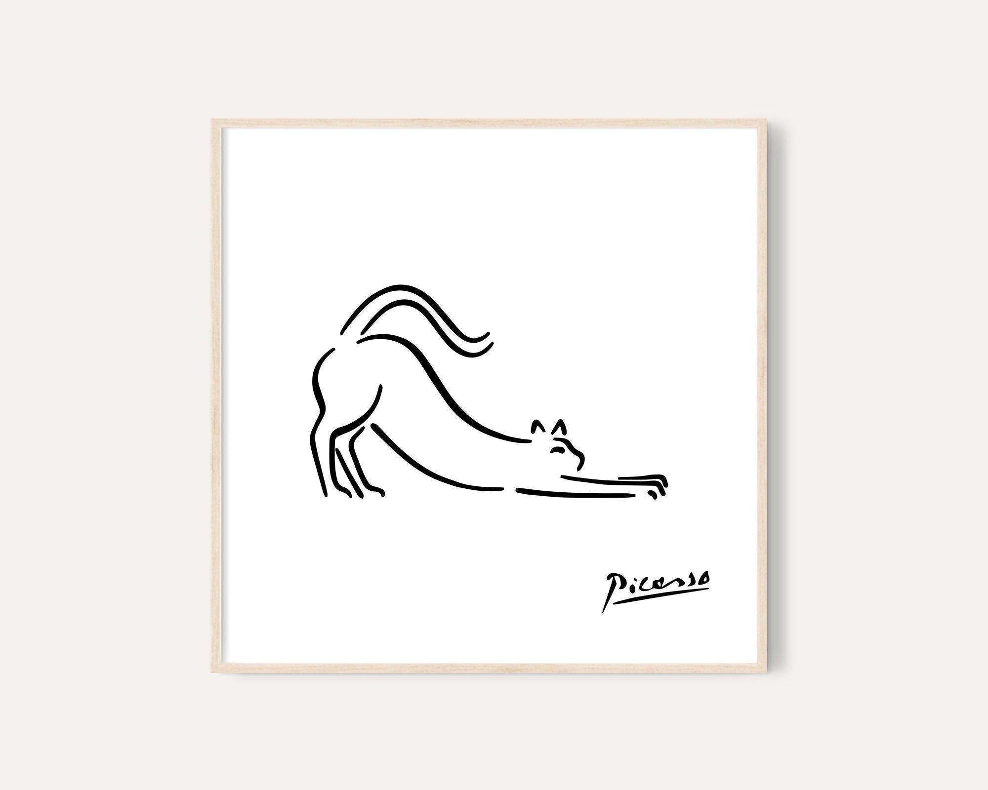 ピカソ 猫の線画作品 Amazon.co.jp: ピカソ 猫 デッサン 絵画 ポスター キャンバス 壁アート