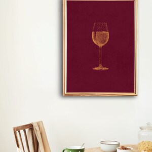 Wine Print Wall Art / Wine Printable Poster / Wine Glass Print - Etsy