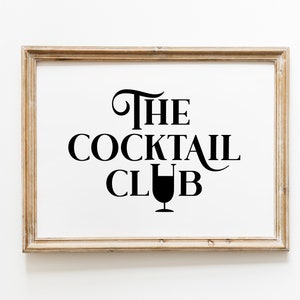 De Cocktail Club Print / Boho Keuken Print / Bar Cart Print / Bar Wall Decor / Cocktail Wall Art / Home Bar Decor / Keuken Drankjes Poster