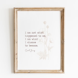 Carl Jung Quote | Therapy Art | Psychologist Quote | Therapy Office Decor | Mental Health Print | Therapist Wall Art | Famous Quote Art