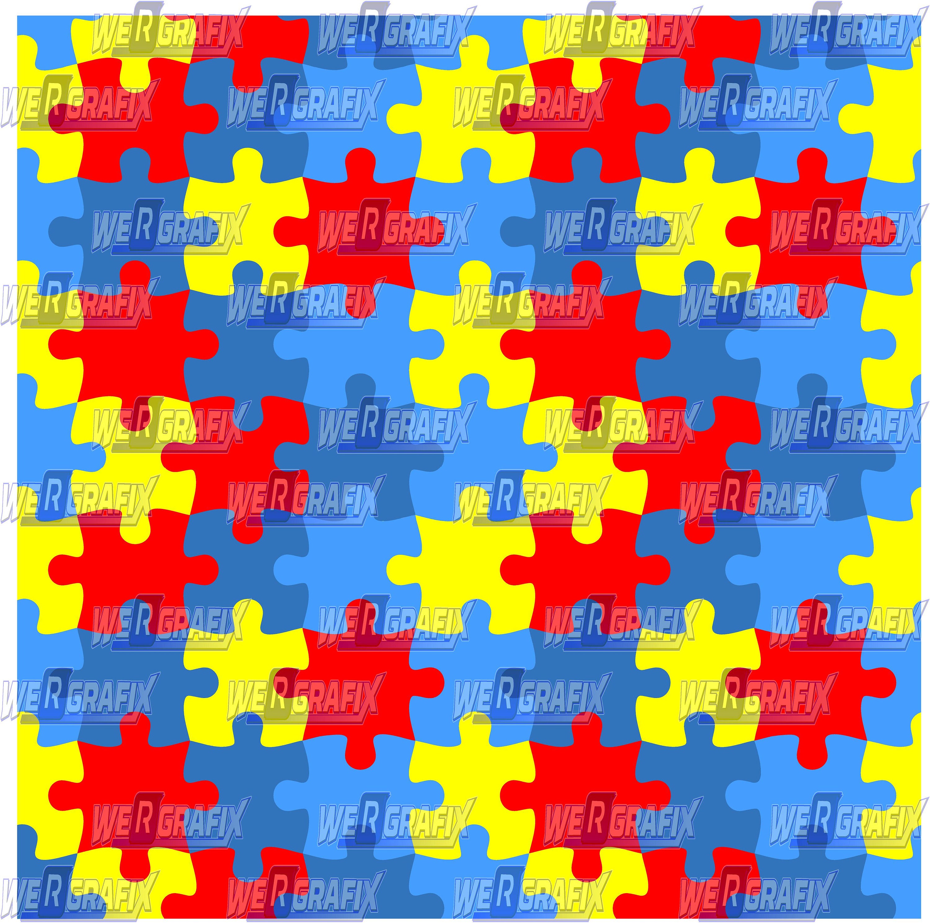 autisim puzzle vectored easy to change puzzle colors