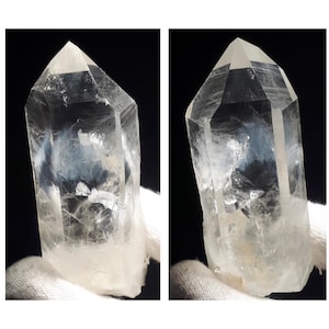 Amazing “Dragon’s Smoke” Blue Mist Lemurian Quartz Crystal, 9cm H, 113g Approx