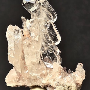 Soothing Pink Colombian Lemurian Quartz Crystal Cluster 4cm H, 16g Approx