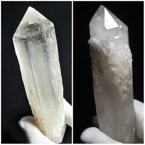 Enchanting and Massive Double Terminated Colombian Blue Mist Lemurian Crystal, 15.5cm L, 292g Approx