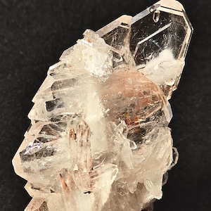 Soothing Pink Colombian “Micro Chip” Lemurian Quartz Crystal Cluster 5.5cm H, 32g Approx