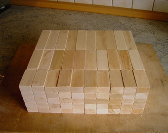 150 pieces of wooden building blocks made from local untreated local wood