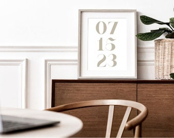 Custom Date Digital Print | Anniversary, Birthday