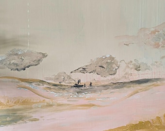 Jesús llama a Pedro a caminar sobre el agua / Descarga digital / Impresión de pintura acrílica