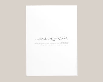 Attendez que le seigneur renouvelle sa force en téléchargement numérique / art mural / art chrétien / téléchargement numérique