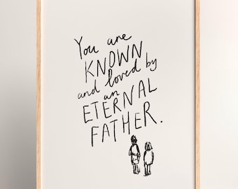 Impression chrétienne du Père éternel : décoration minimaliste pour chambre d'enfant (téléchargement numérique)