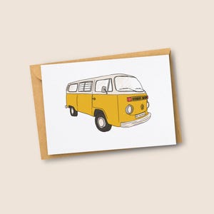 Cartão de esboço de carro personalizado / para colorir / personalizar / personalizado / carro clássico ilustrado.