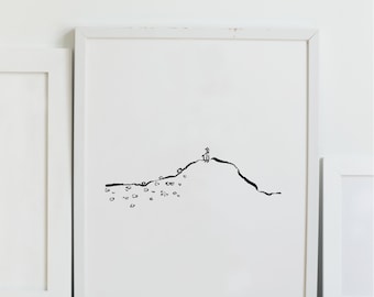 Lord Shepherd / salmo 23 / versículo bíblico / arte de pared / arte cristiano / tarjeta reciclada / kraft o blanco