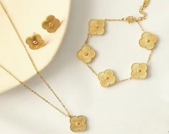 High Quality VCA 18K Gold Plated Jewelry Set