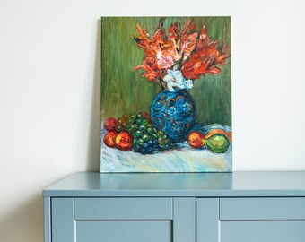 Nature morte Fleur en vase par Pierre-Auguste Renoir Peinte à la main Auguste Renoir Fleur Peinture à l’huile Repro Pour les articles de décoration
