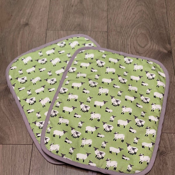 RAYBURN 200 300 400 Lid Cover Mat Pad Hob Cover With Straps Green Sheep Lamb