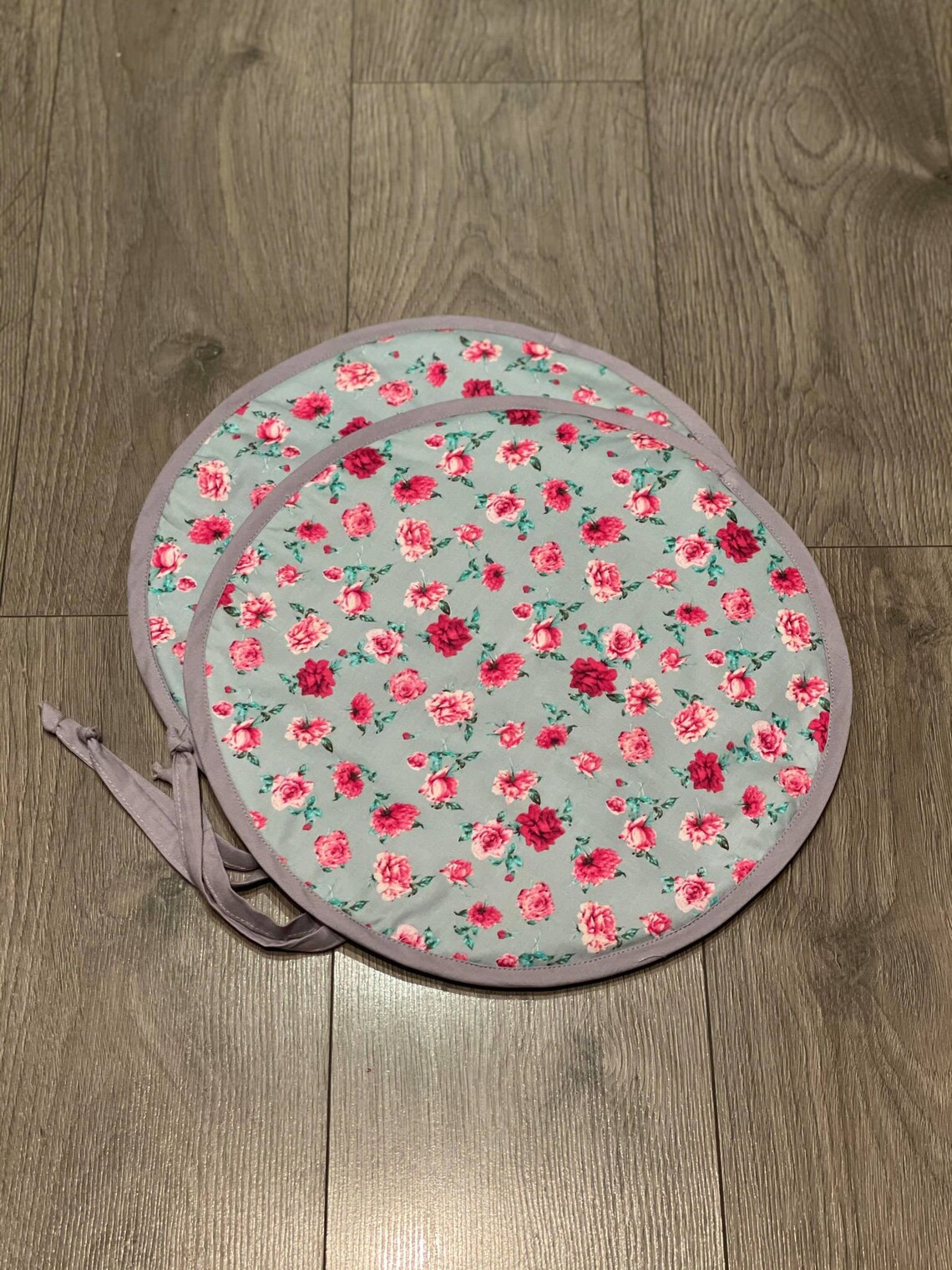 AGA Lid Cover Mat Pad Round Hob Cover With Straps Sage Etsy UK