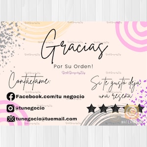 Gracias Por Tu Compra Business Thank You Template Tarjetas De Agradecimiento Tarjeta De Negocio Editable PDF Files image 2