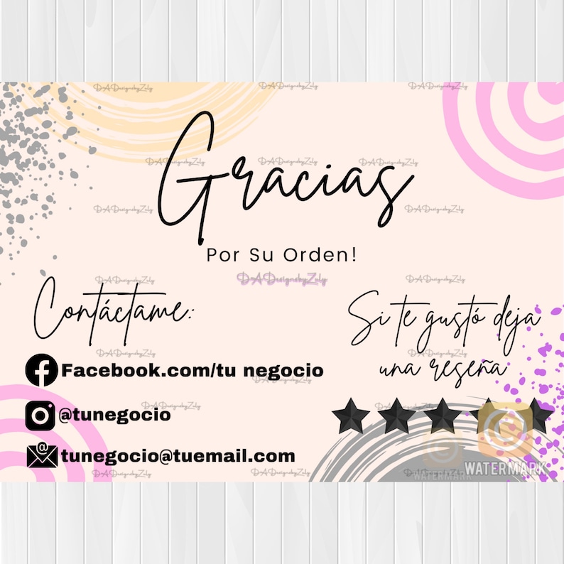 Gracias Por Tu Compra Business Thank You Template Tarjetas De Agradecimiento Tarjeta De Negocio Editable PDF Files image 2