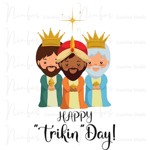 Dia de Reyes-Three Kings Sublimation PNG - Digital Art Designs for Shirts - 3 Wise Men Shirt Sublimation Files - DIY Crafts - Festive PNG