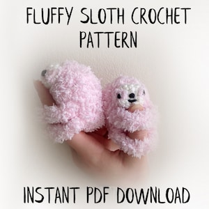 Puede incluir: Un patrón de crochet para hacer un perezoso rosa esponjoso. El patrón está disponible para descargar instantáneamente en PDF.
