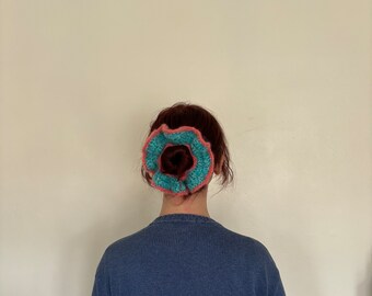 Big fluffy mohair handmade scrunchie
