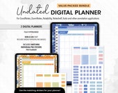Undated Digital Planner Bundle: GoodNotes, Notability, Xodo (Digital Download)