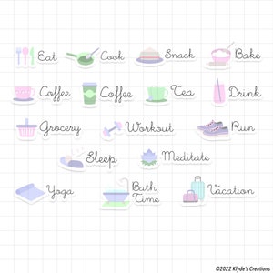 Daily Life Digital Stickers for Goodnotes iPad Planner Journal Sticker ...