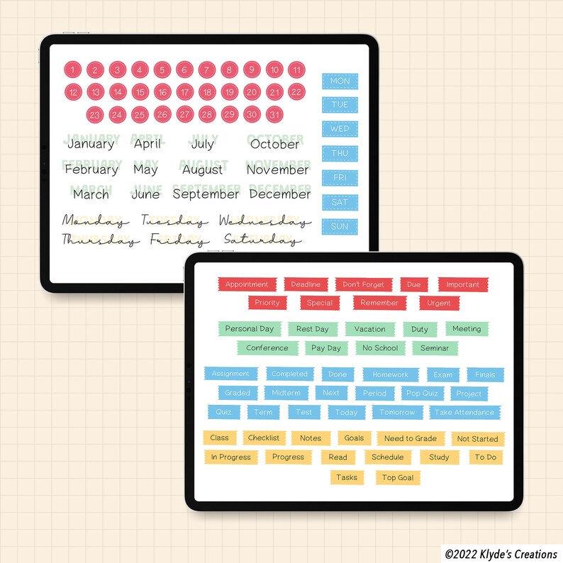 Digital Teacher Stickers Teacher Planner Stickers Stickers Etsy