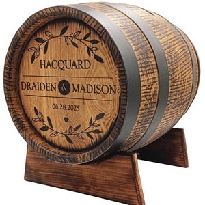 Kaartdoos bruiloft vat 10L, gepersonaliseerde eiken whisky vatdoos, wijnvat kaarthouder evenement, rustieke bruiloft decor receptie rum vat