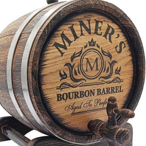 Whiskey Barrel 1-15L, Personalized Oak Whisky-Wine-Rum Barrel Wooden Bourbon Barrel Gift for Men Him Dad Husband Rum lover Oak Cask