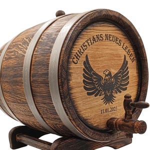Personalized Oak Whiskey Barrel 1-2-3-5-10-15L, Whisky-Wine-Rum Barrel Wooden Bourbon Barrel Gift for Men Him Dad Husband Rum lover Oak Cask