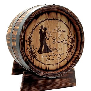 Kaarthouder whiskyvat, gastenboek bruiloft hout wijn, kaartdoos whiskyvat, rustieke whiskyvatdoos, gepersonaliseerd bruiloftsontwerp,