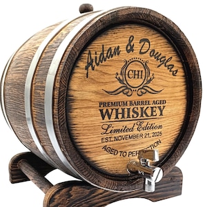 Personalized Whiskey Barrel 1-2-3-5-10-15L, Whisky-Wine-Rum Barrel Wooden Bourbon Barrel Gift for Men Him Dad Husband Rum lover Oak Cask Keg
