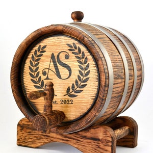 Personalized Oak Barrel 1-15L, Memory Gift, Whisky-Wine-Rum-Bourbon-Beer-Tequila Barrel, Oak Cask Wood Keg, Wooden Gift For Men