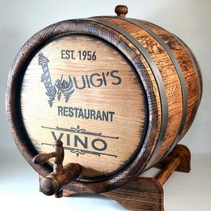 Personalized Wooden Oak Whiskey Barrel 1-15 L, Whisky Wine Wood Cask, Beverage barrel,Antique barrel, Any Custom Design, Keg Business Logo