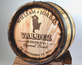 Wine Barrel Card Holder, Personalized Oak Whisky Barrel Holder, Rustic Wedding Decor,Rum-Whisky-Scotch-Bourbon-Wooden Ageing Keg,Custom cask