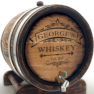 Personalized Mini Oak Whiskey Barrel Keg Custom Engraved Wine-Rum-Bourbon-Beer-Tequila-Liquor Cask Groomsmen Gift Christmas-Birthday Barware