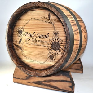 Whisky vat kaarthouder, bruiloft wijn vat kaart doos 10L, gepersonaliseerde eiken kaart vat, aangepaste whisky vat, bruiloft decor Bourbon vat