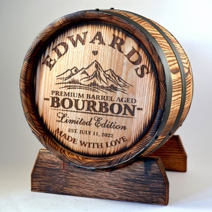 Gepersonaliseerde Bourbon vat, wijnvat kaarthouder, bruiloft vat kaart doos 10L, rustiek bruiloft decor, aangepaste whisky-Scotch-Rum vat