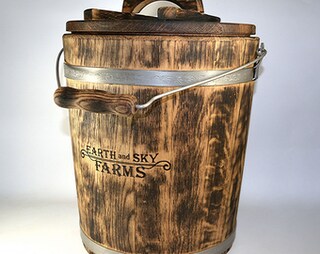 Wooden World Secchio In Legno Per Fermentazione Da 15 Litri Con 2 Coperchi - Ideale Per Crauti, Cetrioli, Sauna O Vaso Per Piante