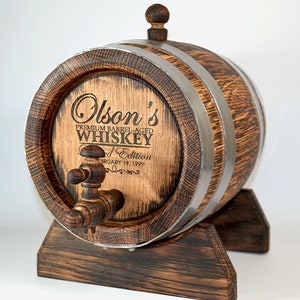 Custom Wooden Whisky-Wine-Rum-Bourbon-Beer-Tequila Barrel, Anniversary Gift For Him, Personalized Oak Whiskey Barrel 1-15L, Wood Barrel,