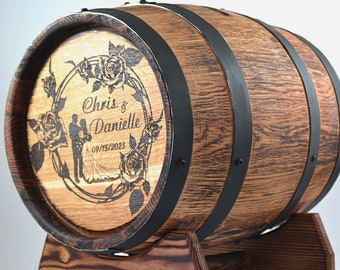 Personalized Oak Whiskey Barrel Box,Wine Barrel Event Card Holder,Rustic Wedding Decor Whisky Barrel Card Holder,Wedding Card,Rustic Decor