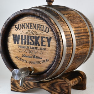Whiskey Barrel 1-2-3-5-10-15L, Personalized  Oak Keg, Custom Whisky-Wine-Rum Barrel, Wooden Bourbon Barrel, Gift for Him Dad  Wood Cask