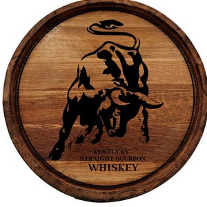 Gepersonaliseerde eiken whisky stier vat hoofdbord, aangepaste houten muur bourbon-rum vat deksel, vintage rumvat top uniek rustiek interieur thuisbar