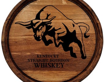 Benutzerdefiniertes Whiskyfasskopfschild, personalisierte Wandweineichenfassdeckelwandkunst, Vintage Bourbonfassoberteil, einzigartiges rustikales Haus- & Bardekor