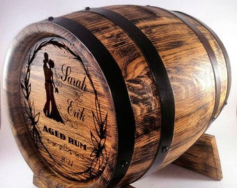 Wedding Barrel Card Box 10L, Personalized Oak Whiskey Barrel Box, Wine Barrel Event Card Holder, Rustic Wedding Decor Reception Rum Barrel