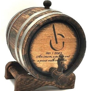 Custom Beer Keg, Personalized Oak Whiskey Barrel, Vintage Gift for Friends, Wooden Groomsmen Gift, Rustic Wedding Rum-Wine Keg, Whisky Cask