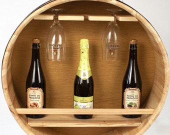 Benutzerdefinierte an der Wand befestigte Whisky-Bourbon-Fass-Kopf-Bar-Dekor, Rum-Liebhaber, Eichenfass, Weinlese-Weinfass, Whisky-Bier-Fass-Deckel, rustikales Hauptdekor